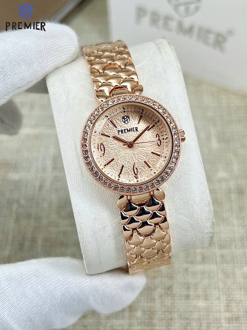 Premier Ladies Fancy Cut Glass Watch