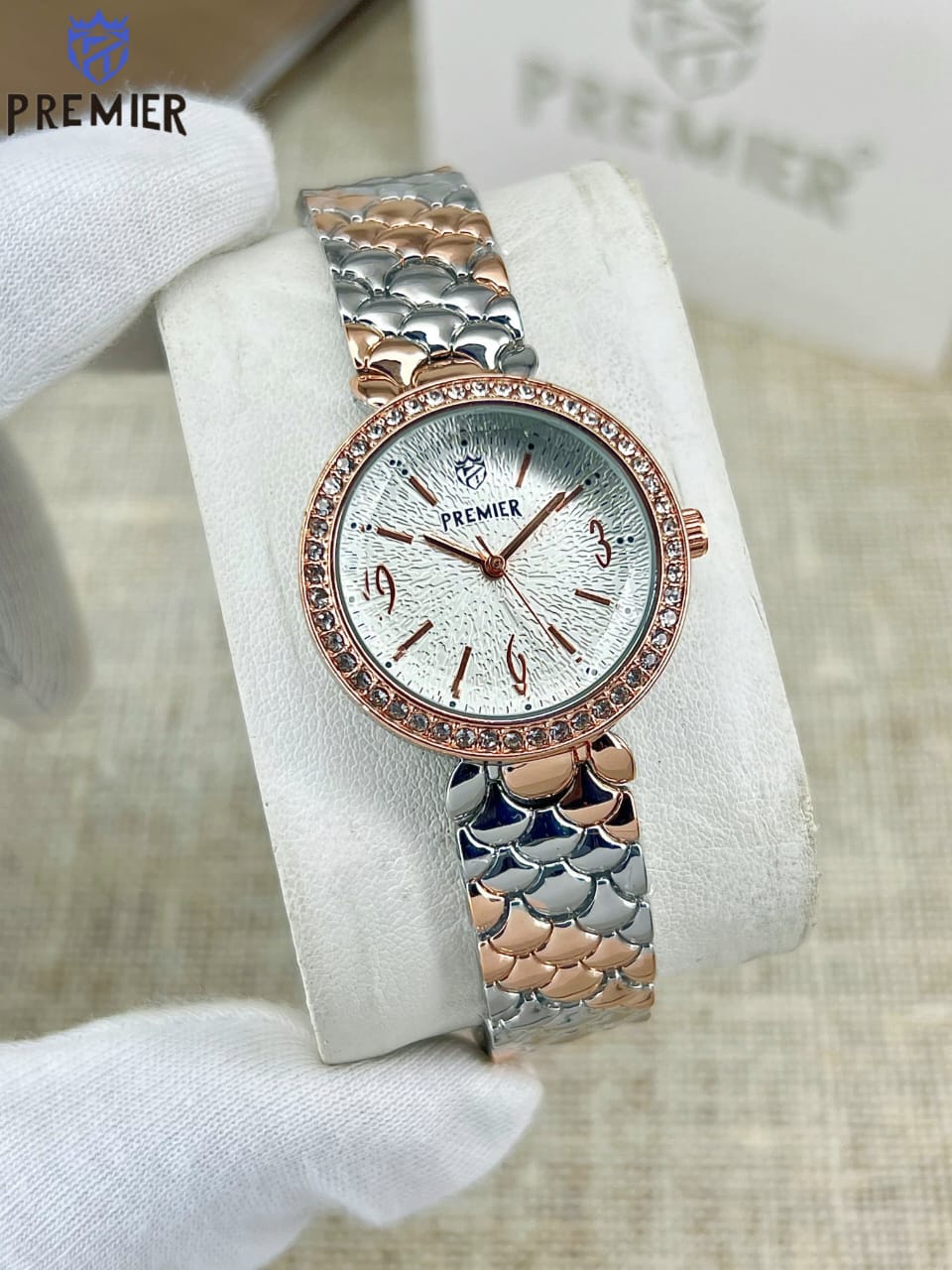 Premier Ladies Fancy Cut Glass Watch
