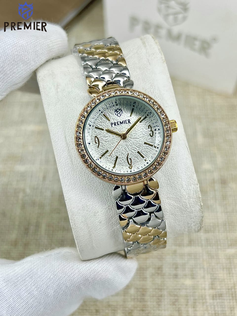 Premier Ladies Fancy Cut Glass Watch