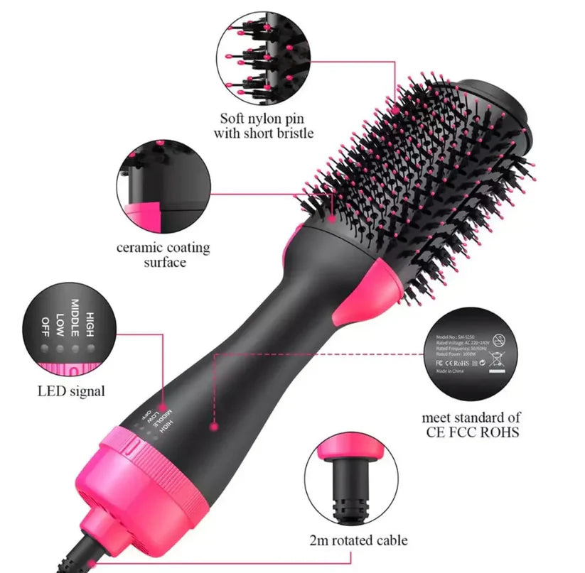 One-Step 3-in-1 Hot Air Brush & Hair Dryer, Volumizer & Styler