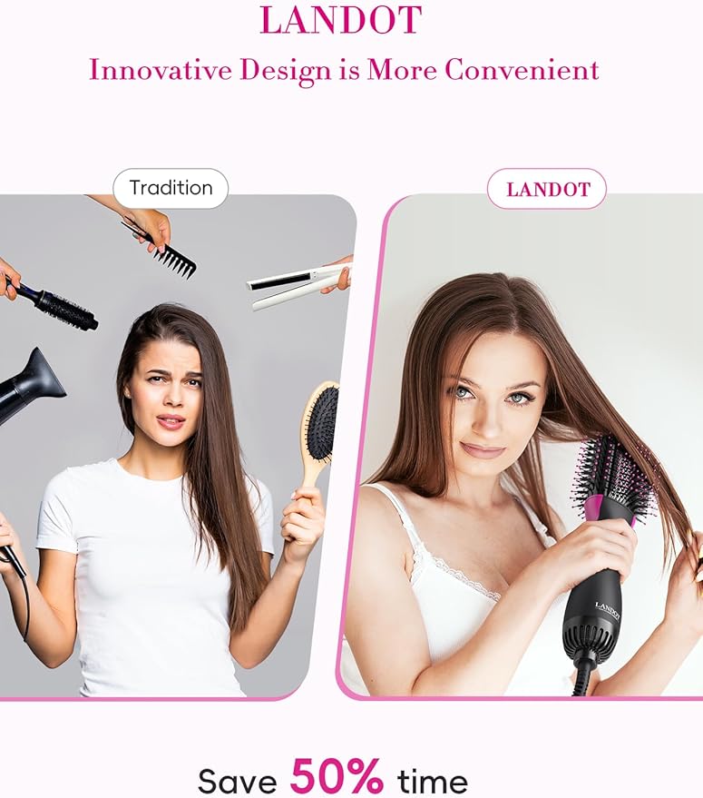 One-Step 3-in-1 Hot Air Brush & Hair Dryer, Volumizer & Styler