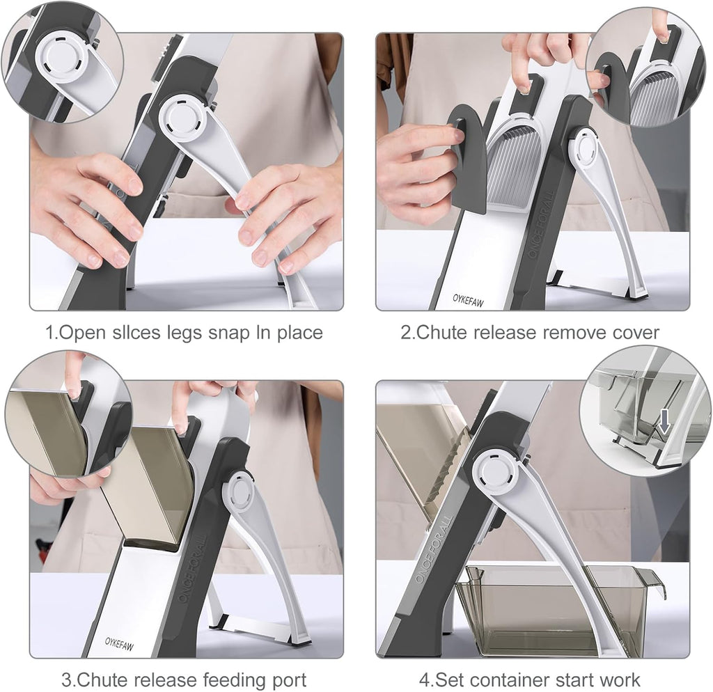 5-in-1 Kitchen Mandoline Slicer – Vegetable & Fruit Cutter