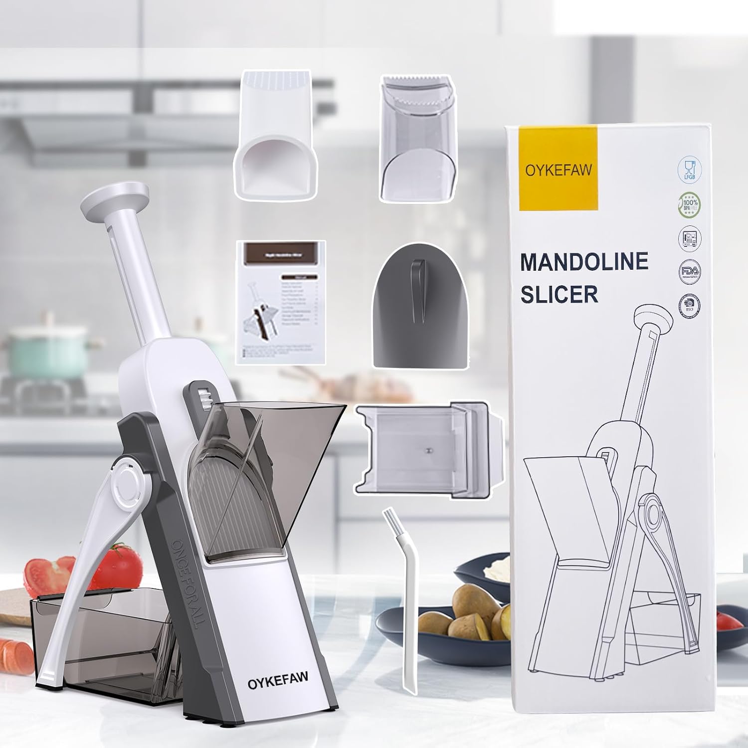 5-in-1 Kitchen Mandoline Slicer – Vegetable & Fruit Cutter