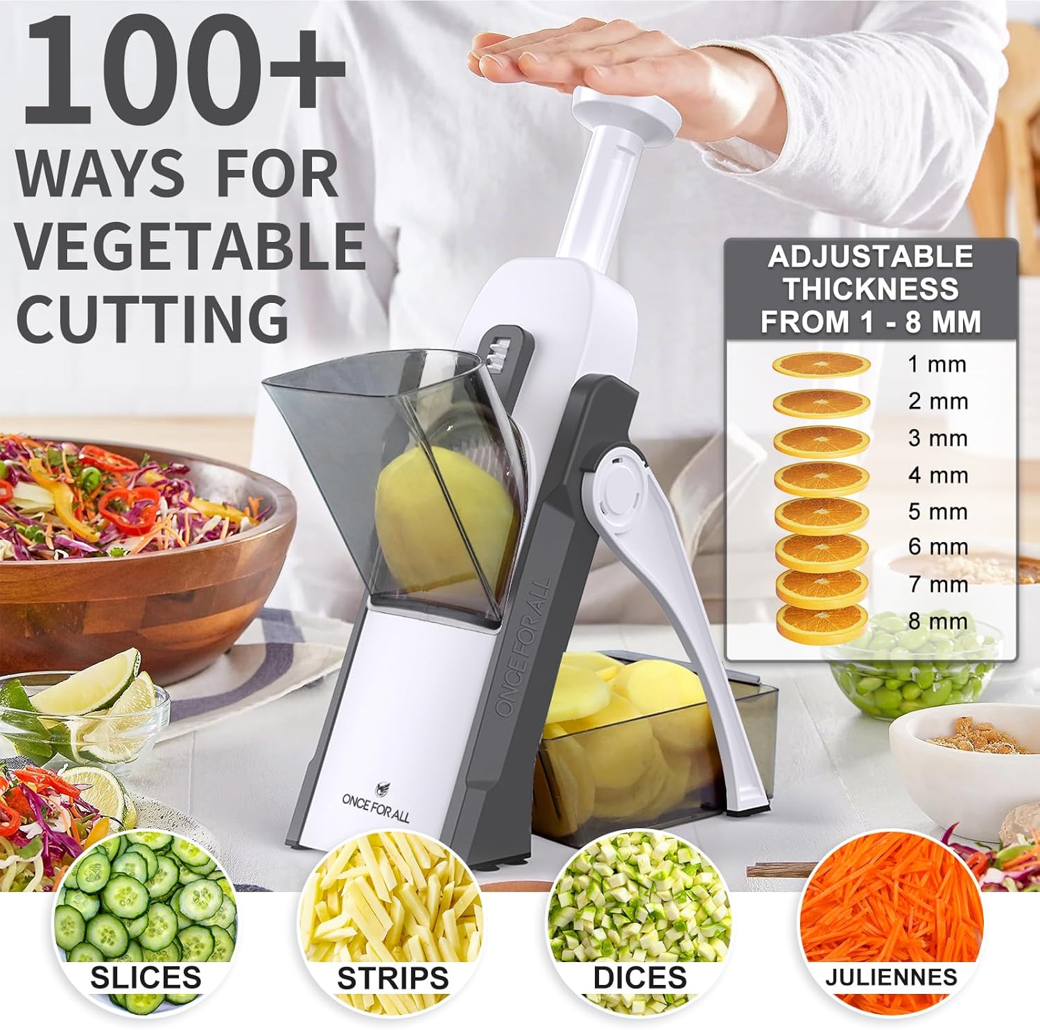 5-in-1 Kitchen Mandoline Slicer – Vegetable & Fruit Cutter