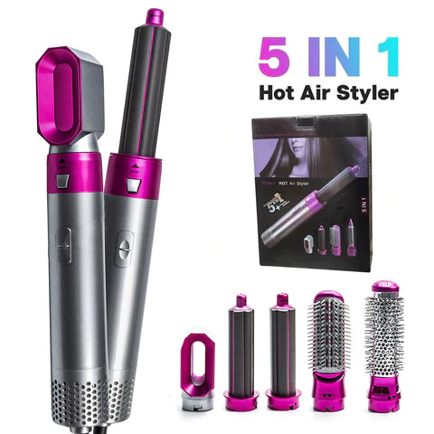 5 in 1 Hot Air Styler | Hair Dryer, Curler & Brush