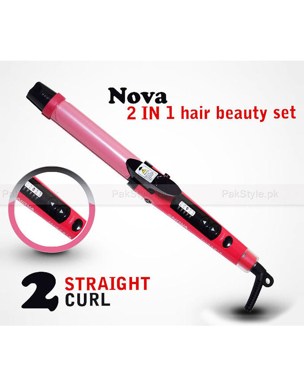 Nova 2 in 1 Hair Straightener & Curler