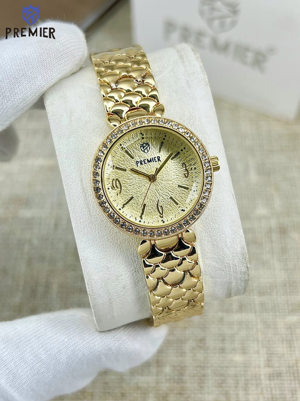 Premier Ladies Fancy Cut Glass Watch