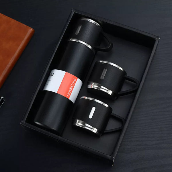 3 Cup Stainless Steel Vacuum Flask Set