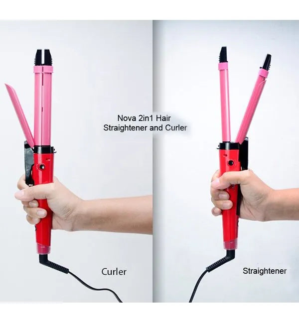 Nova 2 in 1 Hair Straightener & Curler