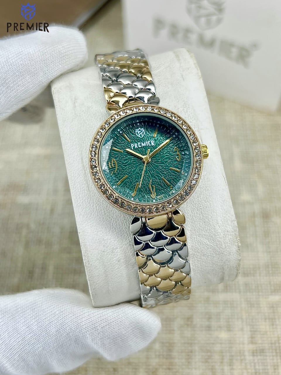 Premier Ladies Fancy Cut Glass Watch