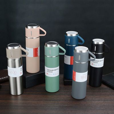 3 Cup Stainless Steel Vacuum Flask Set