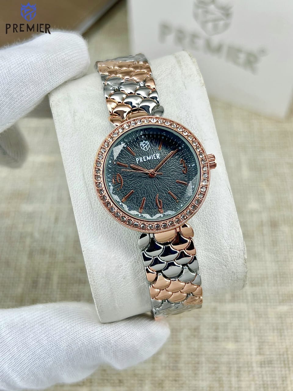 Premier Ladies Fancy Cut Glass Watch